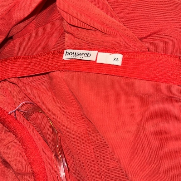 NWOT House of CB Valentina Scarlet Red Cutout Midi Dress sz XS - Picture 10 of 10